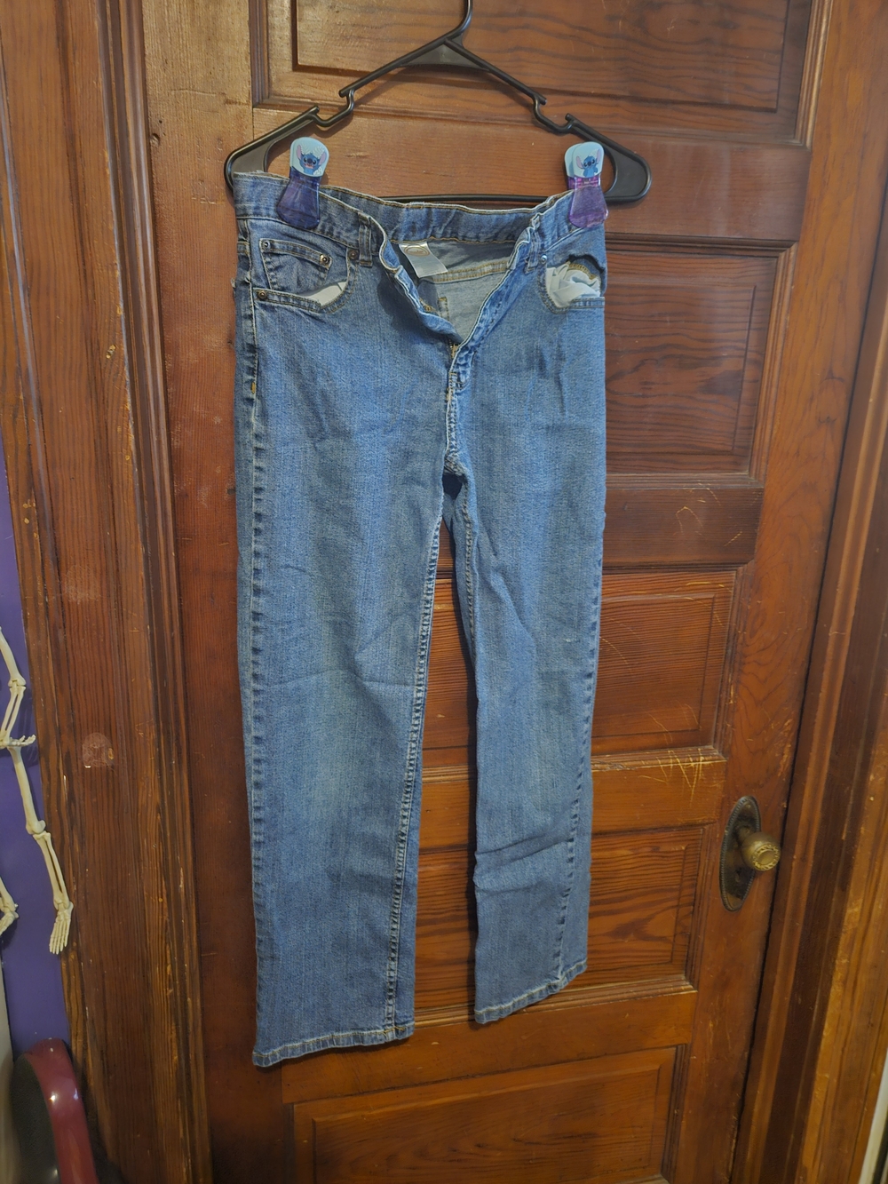 wonder nation Straight-Leg Jeans in Blue Wash